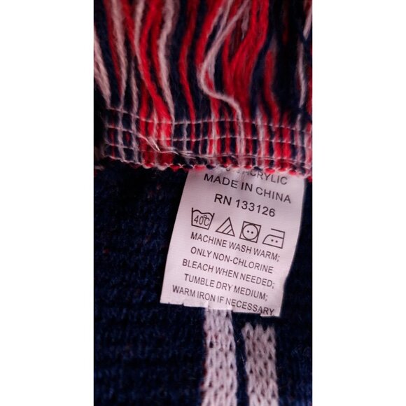 St Louis Springfield Cardinals Red Blue Knitted Fringe Winter Scarf Baseball MLB - Picture 5 of 6